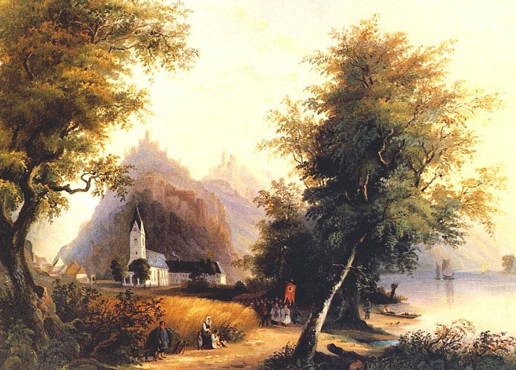 The Enemy Brothers at Bornhofen on Rhine